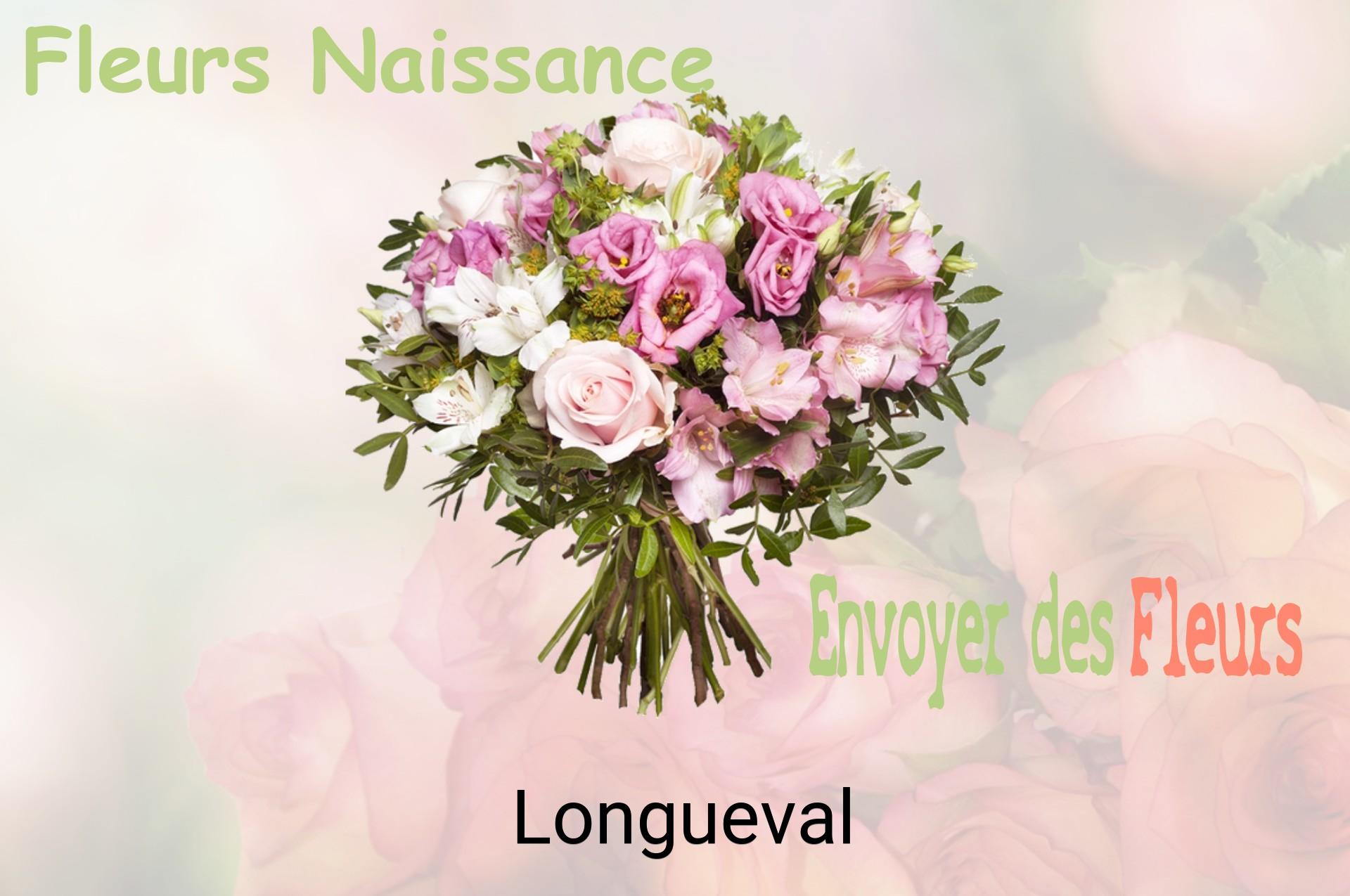 Bouquet de fleurs de naissance livré à Longueval