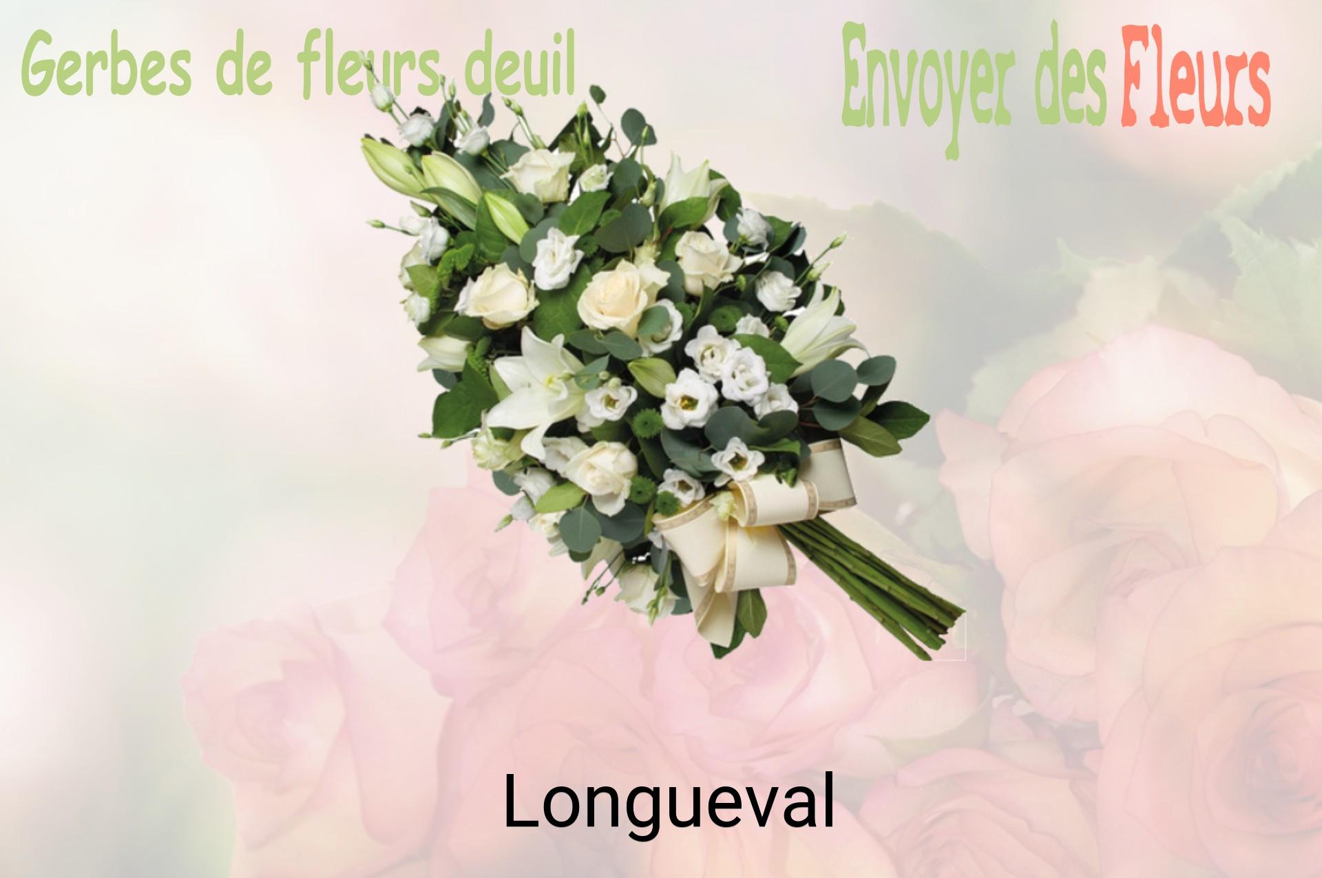 Gerbe de fleurs de deuil livrée à Longueval